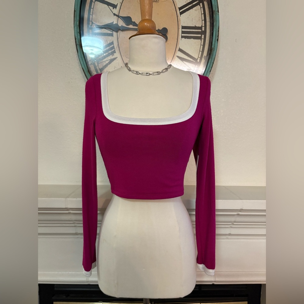 Live In The Moment Burgundy Crop-Top